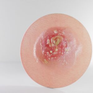 A 3D printed moulage of a staph infection